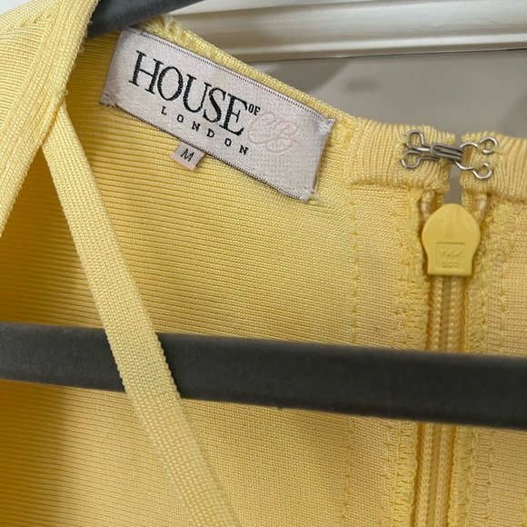 $195 House of CB GIACOMINA Yellow Bandage dress - M - Picture 8 of 8